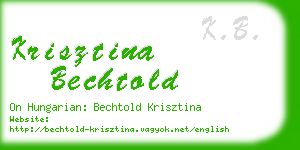 krisztina bechtold business card